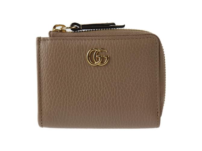 Porte-monnaie Gucci GG Marmont Cuir Beige  ref.1513864