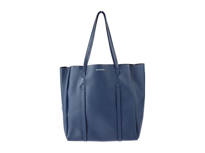 Sac Balenciaga Everyday Tote S Cuir Bleu  ref.1513865