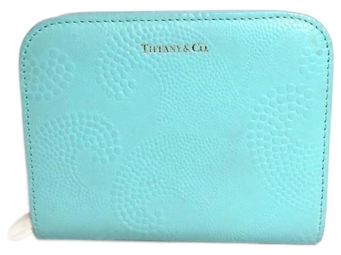 Tiffany & Co Porte-monnaie en cuir bleu Tiffany  ref.1513951