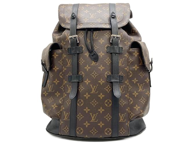 Louis Vuitton Monogram Macassar Rucksack Brown Plastic  ref.1514010