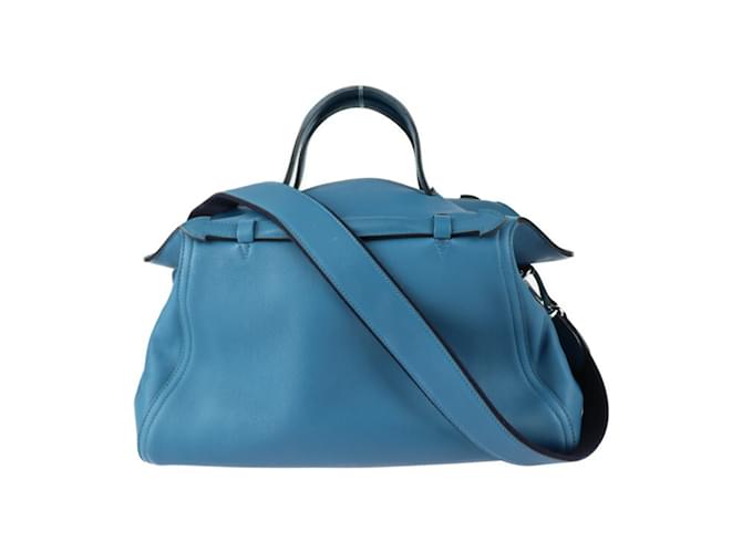 Hermès Hermes Oxer Handbag in Evercalf Leather Blue  ref.1514152