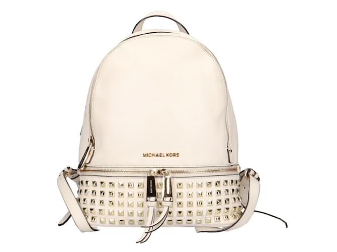 Michael Kors Studs Backpack White Leather  ref.1514322