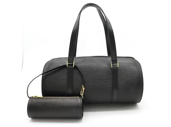 Sac à main Epi Soufflot Louis Vuitton Cuir Noir  ref.1514372