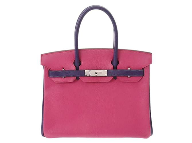 Hermès Hermes Birkin 30 Handbag in Rose Shocking and Iris Pink Purple Diamond  ref.1514456