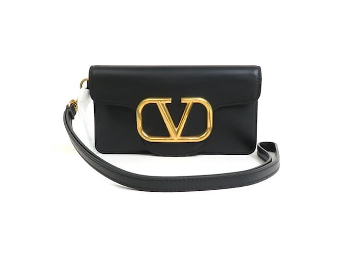 Valentino Garavani Smartphone Case Pouch Black Leather  ref.1514512