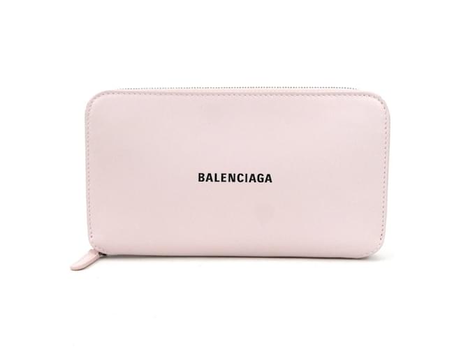 Everyday Porte-monnaie en cuir rose clair Balenciaga  ref.1514514