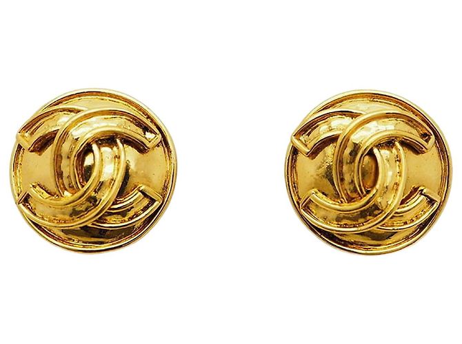 Orecchini rotondi Coco vintage di Chanel D'oro