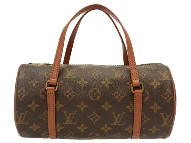 Bolso Louis Vuitton Monogram Papillon 26 Castaño Charol  ref.1514600