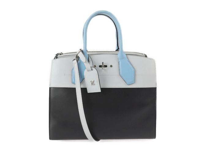 Borsa City Steamer MM Louis Vuitton Marrone Nero Blu