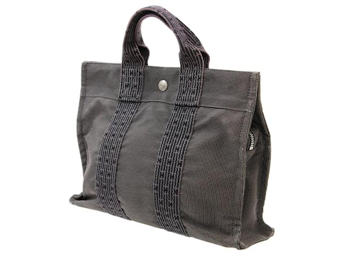 Borsa tote PM Yale Line di Hermès Grigio antracite Poliestere Nylon  ref.1514670