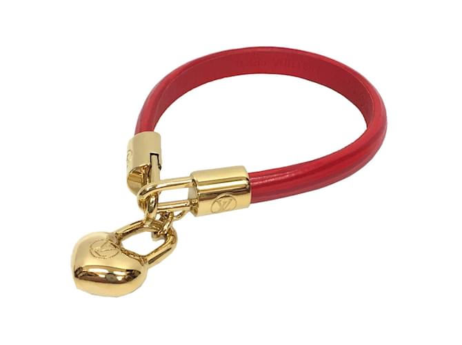 Bracelet en cuir Epi Louis Vuitton Rouge  ref.1514690