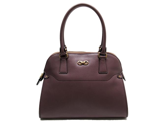 Sac à main Gancini de Salvatore Ferragamo Cuir Violet  ref.1514799