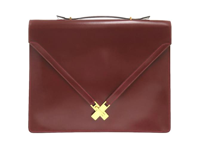 Bolsa Clutch Mini Kelly da Hermès em Rouge H Vermelho Bezerro-como bezerro  ref.1514835