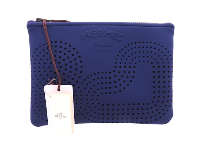 Hermès Pochette Hermes Neoban Zen Au Soleil PM Marine Nylon Bleu Marine  ref.1514843