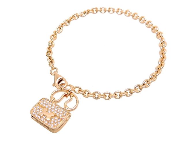 Hermès Bracciale Donna Amuleto Constance Modello Piccolo Hermes Oro rosa