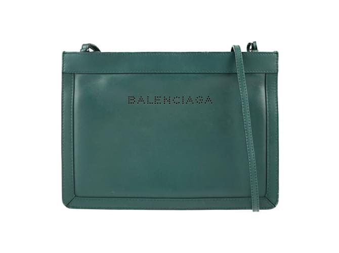 Bolsa de ombro de couro verde Balenciaga  ref.1514884