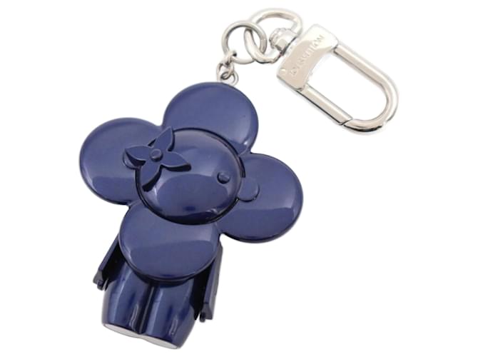 Louis Vuitton Bijou Sac Vivienne Keychain Silvery Navy blue Metal  ref.1514890