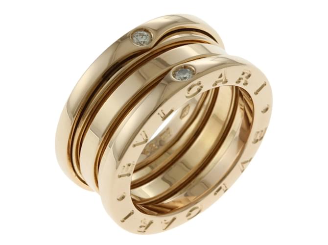 Bulgari Bvlgari B.zero1 18K Pink Gold Diamond Band Ring  ref.1514898