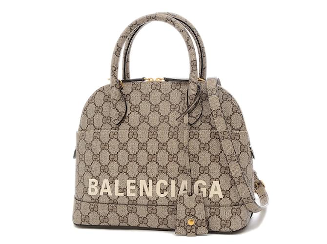 Gucci Balenciaga Collaboration Zahacker Ville 2Way Bag Beige Cloth  ref.1514902