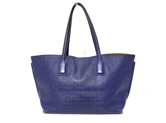 Loewe Navy Leather Tote Bag Navy blue  ref.1514941