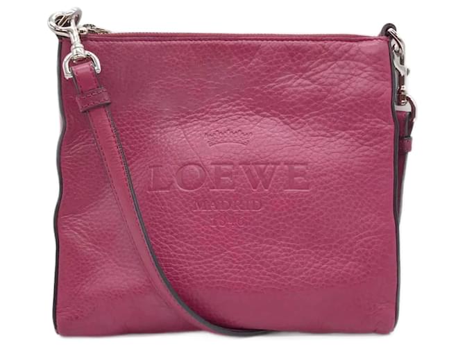 Bolso de hombro de cuero rosa Loewe Heritage Anagram  ref.1514952