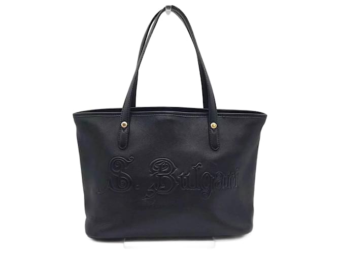 Bulgari Bvlgari Collezione schwarze Leder-Tote-Bag  ref.1514953