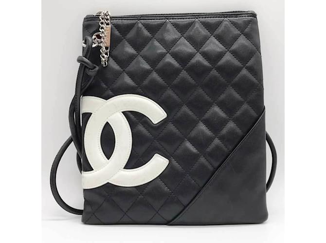 Bolsa de Ombro Chanel Cambon Line Preto Couro  ref.1514960