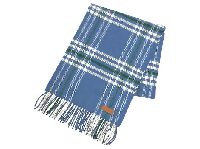 Hermès Chal de cachemira azul claro Hermes