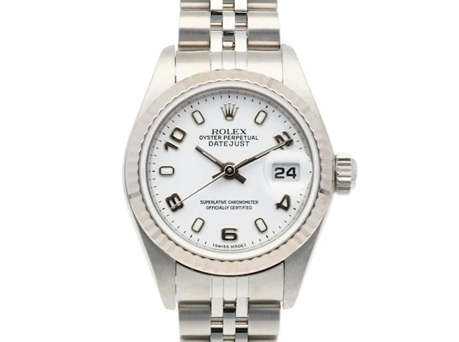 Reloj Rolex Datejust Oyster Perpetual Plata Blanco  ref.1514995