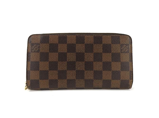 Portefeuille long en toile Damier Louis Vuitton Damier ebène  ref.1515003