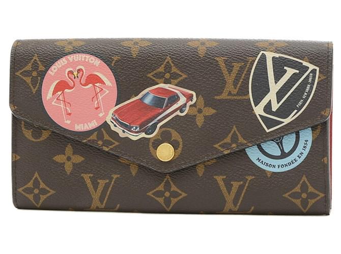 Porta-moedas Monograma Louis Vuitton Marrom Couro envernizado  ref.1515014