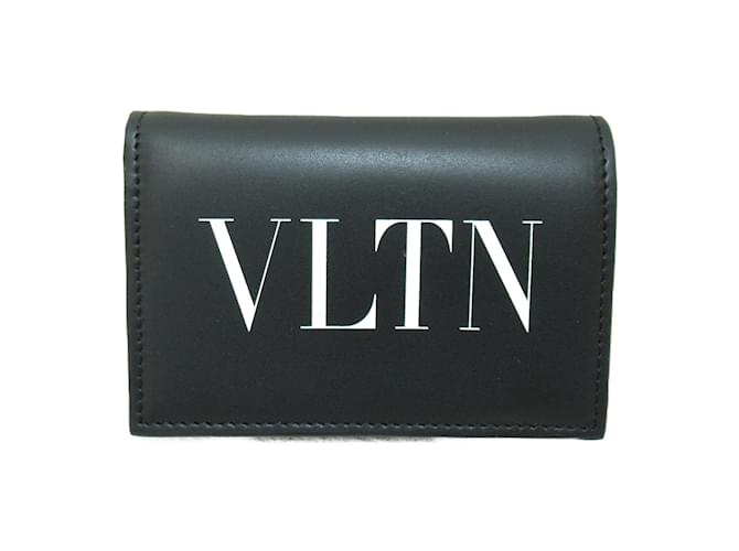 Valentino schwarze Leder-Kartenbörse  ref.1515060