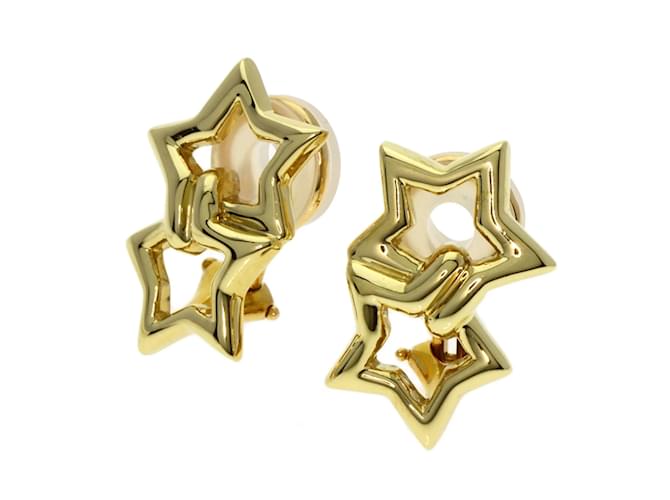 Tiffany & Co Pendientes Tiffany Double Star en oro amarillo de 18 quilates  ref.1515065