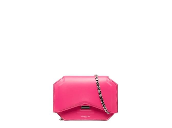 Givenchy Bow Cut Chain Shoulder Bag Pink Leather  ref.1515069