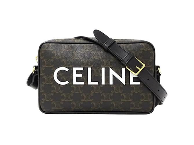 Céline Bolso de hombro de lona negra Celine Negro Lienzo  ref.1515090