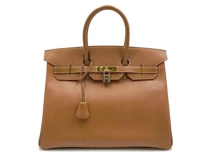 Hermès Hermes Birkin 35 Ardennes Natural Leather Handbag Brown Light brown  ref.1515091