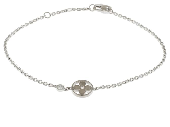 Bracelet en diamant charm idéal Blossom de Louis Vuitton Or blanc Rose Blanc Multicolore  ref.1515096