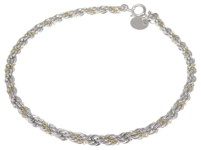 Tiffany & Co Tiffany Twist Kettenarmband Silber Geld Gelbes Gold  ref.1515100