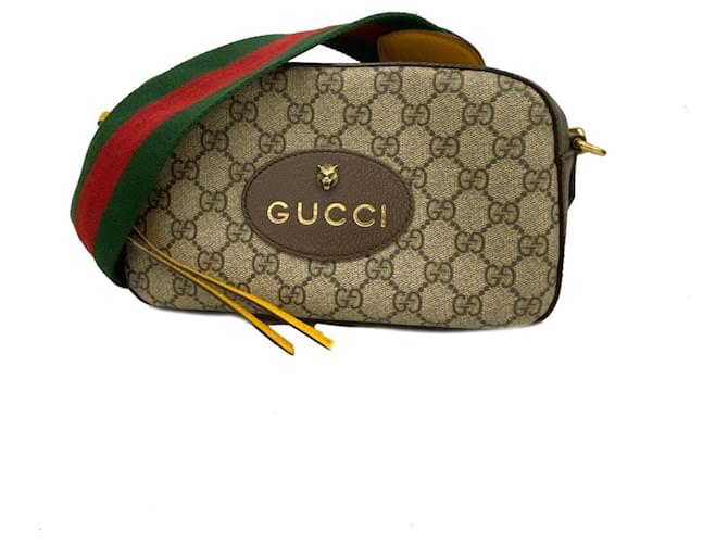 Gucci Shoulder Bag GG Supreme Sherry Line 476466 Brown Plastic  ref.1515119