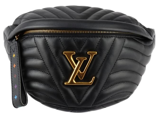 Riñonera New Wave de Louis Vuitton Negro Cuero  ref.1515124