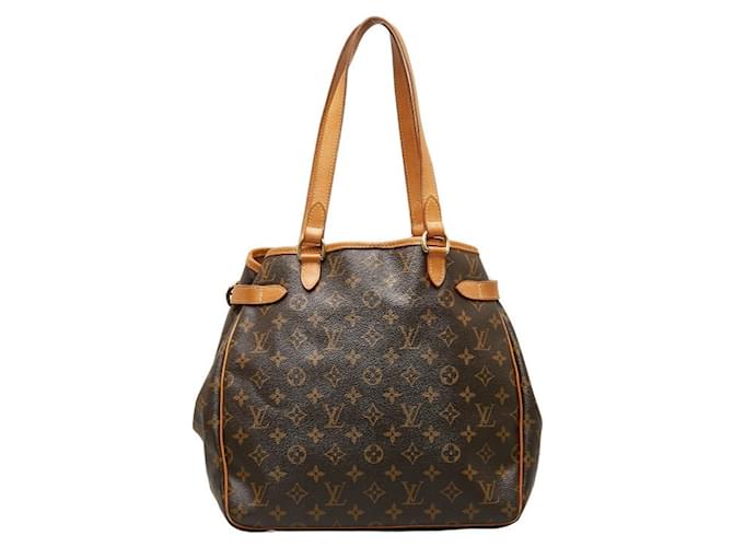 Louis Vuitton Monogram Batignolle Vertikale Schultertasche Braun Monogramm Lackleder  ref.1515132