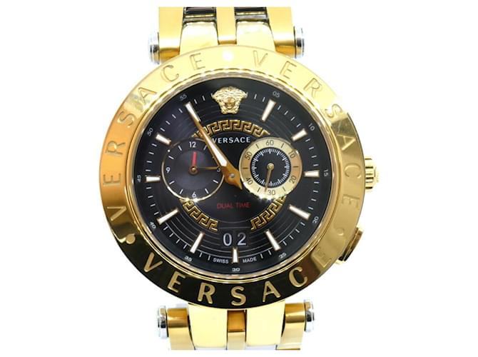 Relógio de pulso masculino Versace V Lace Dual Time  ref.1515155