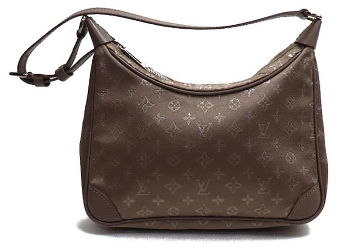 Bolso de mano Little Boulogne Louis Vuitton Gris Satén  ref.1515162