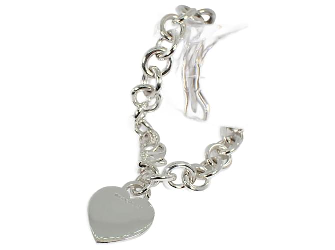 Tiffany & Co Bracelet charm en argent 925 avec tag en forme de cœur Tiffany Argenté  ref.1515166