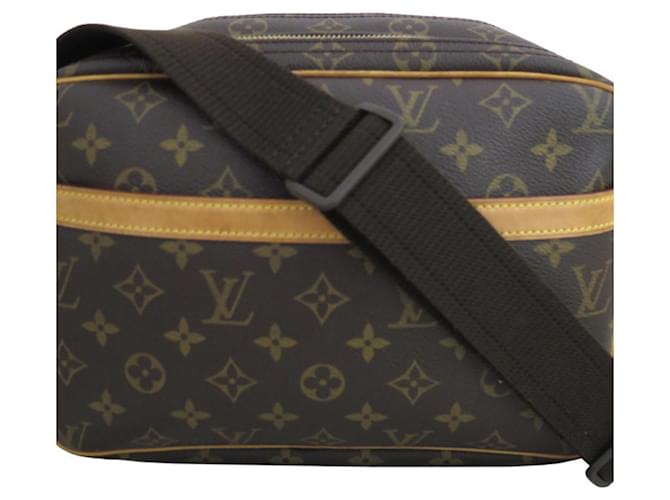 Bolso de Hombro Reporter PM Monograma Louis Vuitton Castaño Charol  ref.1515186