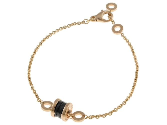 Bulgari Bvlgari B.zero1 Black Ceramic Bracelet Pink gold  ref.1515198