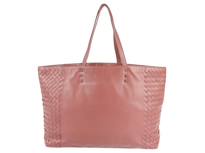 Sac à main Intrecciato de Bottega Veneta Simili cuir Rose  ref.1515209