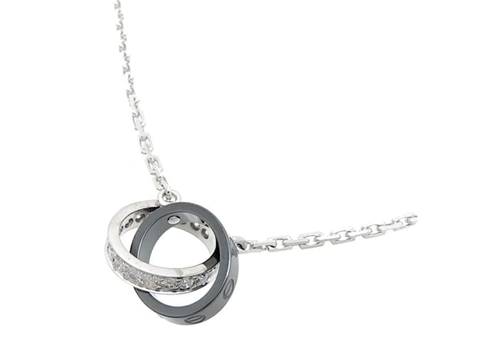 Collier Cartier Love en or blanc avec diamant Céramique  ref.1515213