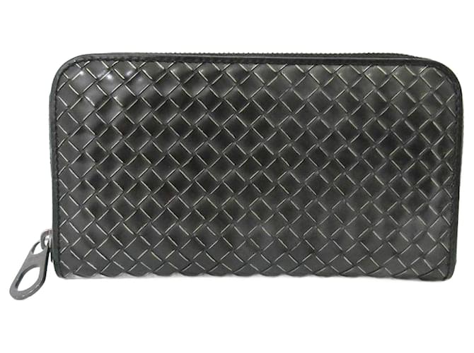 Bottega Veneta Intrecciato Long Wallet Black Leather  ref.1515233