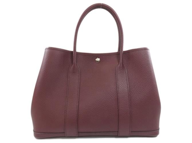 Hermès Sac à main Bordeaux Vash Country Hermes Garden PM Cuir  ref.1515244